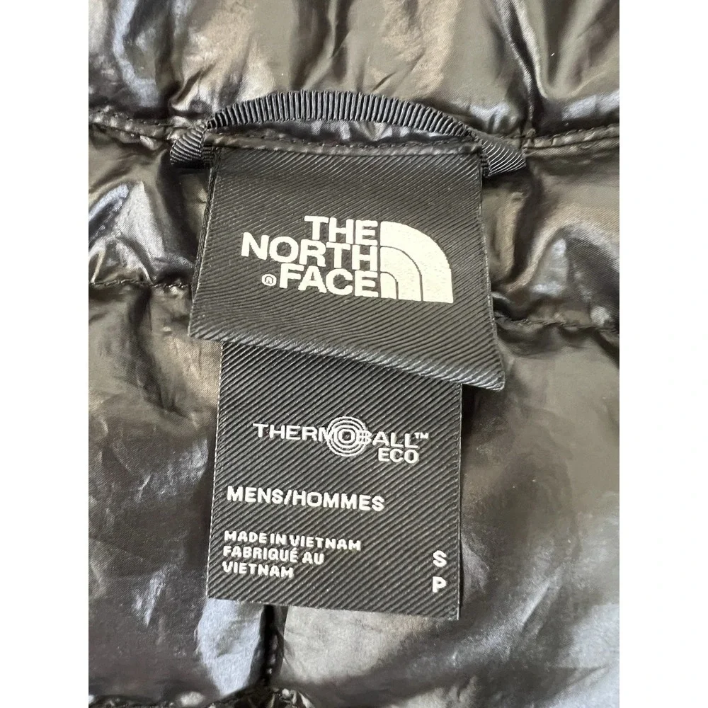 The North Face ThermoBall Eco Vest Mens S Black Puffer Full Zip Insulated Jacket